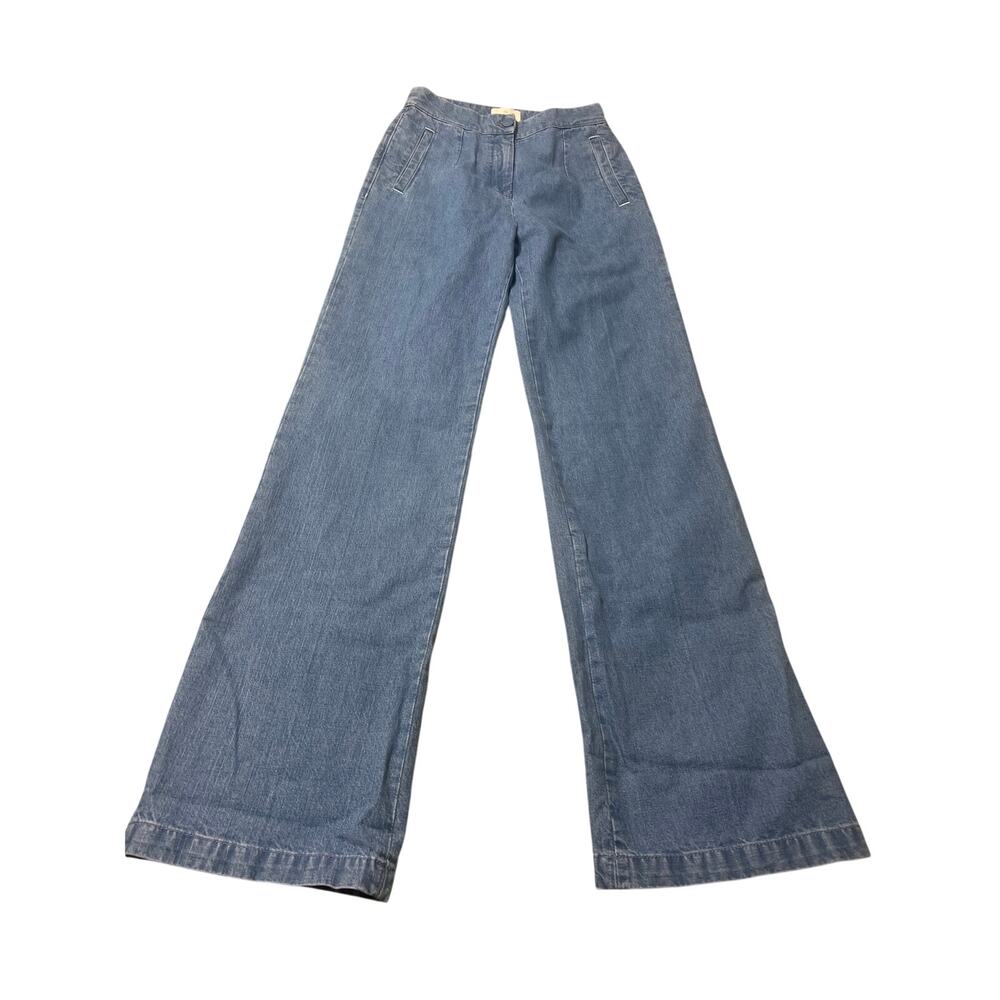 Sezane Wide Leg High Rise Jeans Size 2